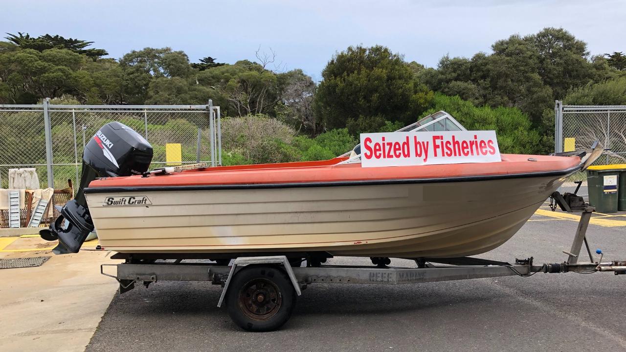 Fisheries Victoria seized a boat in November after three anglers were spotted breaching bag limits for King George whiting. Further inquiries led to a raid on a Lygon St, Carlton, restaurant, whose owner will face charges at a later date. Picture: Supplied/Fisheries Victoria