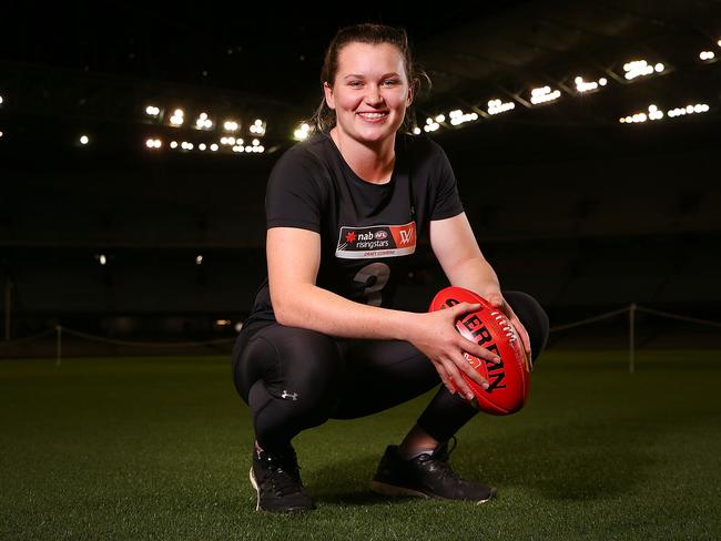 Alyce Parker juggled combine, draft and HSC exams to be the Giants’ number one pick. Pic: Getty Images