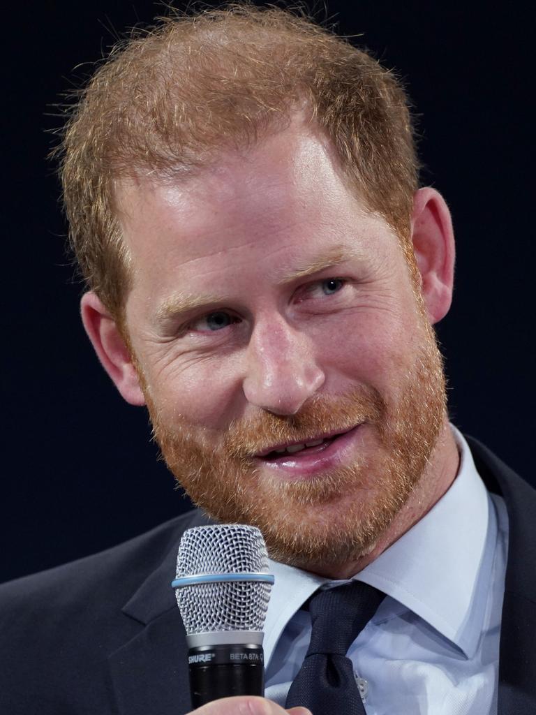 Harry looking confident with his new fashion. Picture: Riccardo Savi/Getty Images for Concordia Summit)