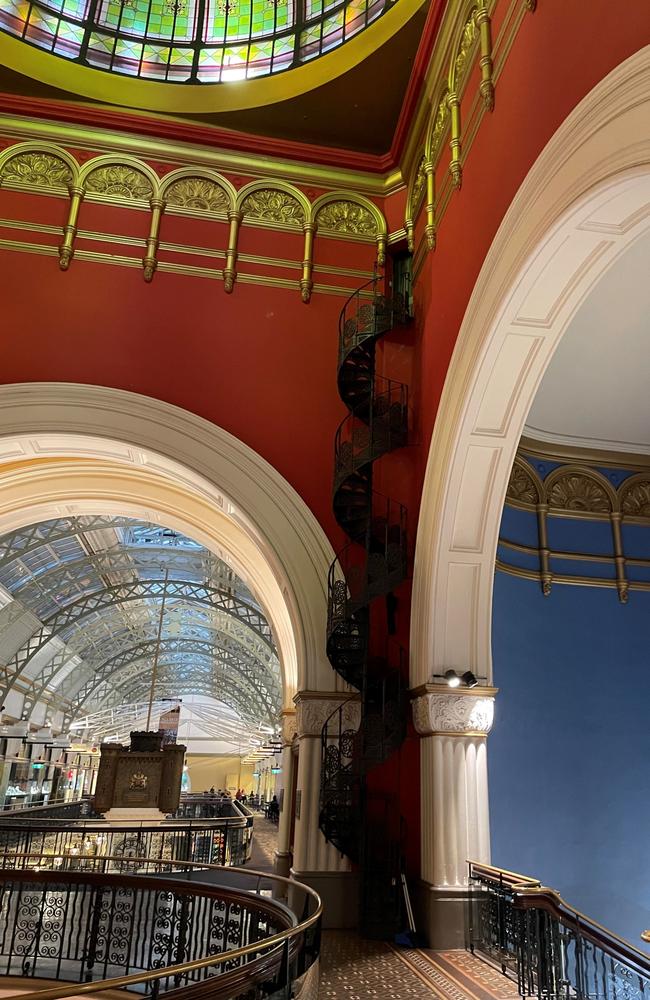 A staircase to the glass dome in Sydney's Queen Victoria Building has sparked intrigue online. Photo: Reddit