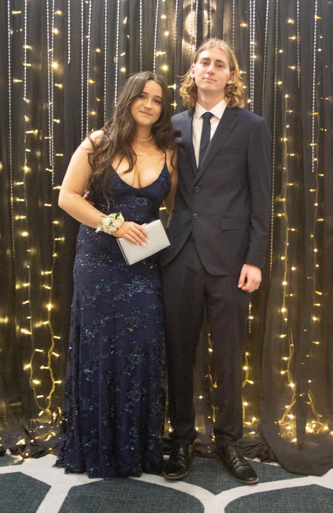 Annalise Smart and Eli Noe at the Maroochydore State High School formal 2023.