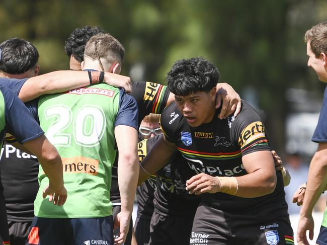 CANBERRA, AUSTRALIA, NewsWire Photos. MARCH 9, 2024: UNE Harold Matthews Cup - NSWRL Junior Reps Round Six Canberra Raiders vs Penrith Panthers at Raiders Belconnen in Canberra. Picture: NCA NewsWire / Martin Ollman