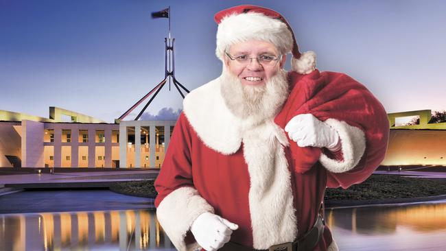 Treasurer Scott Morrison as Santa Claus.