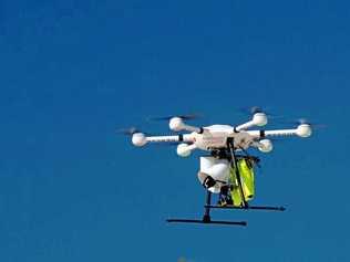 DRONE DANGER: The Mini Ripper drone is being trialled at Tweed Coast beaches as lifesavers search for way to improve safety for swimmers. Bruce Kerr warns about knowing laws around use of drones. Picture: Contributed