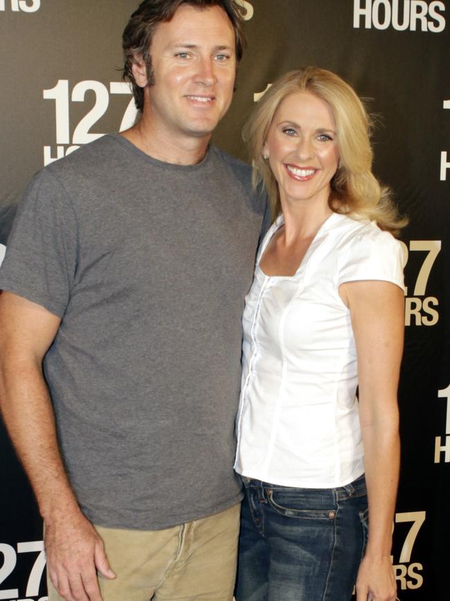 Tracey Spicer with husband Jason in 2011.