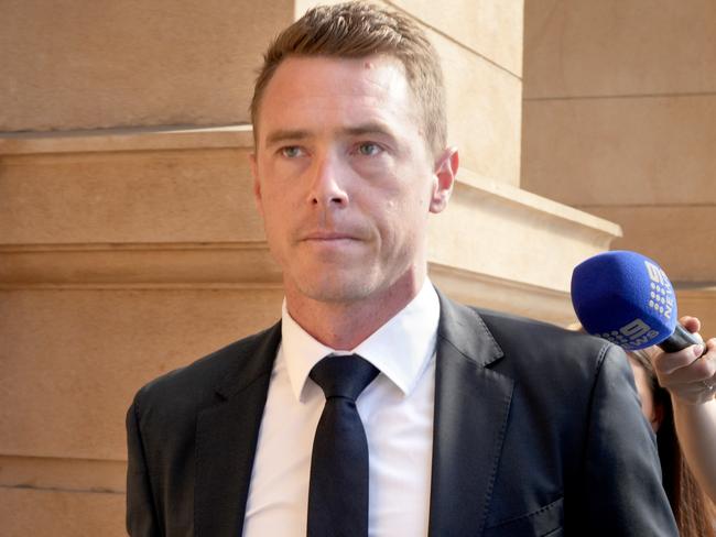 ADELAIDE, AUSTRALIA - NewsWire Photos April 14, 2025: Champion Olympic cyclist Rohan Dennis appeared for sentencing submissions on Monday after pleading guilty in January to driving recklessly before the death of his wife Melissa Hoskins.  Picture: NewsWire / Dean Martin