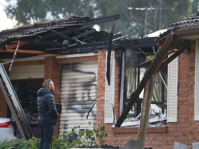 The house was badly damaged. Picture: John Grainger
