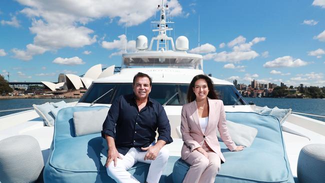 Rich lister Ian Malouf, with daughter Ellie, bought a Palm Beach estate for about $40m. Picture: John Feder