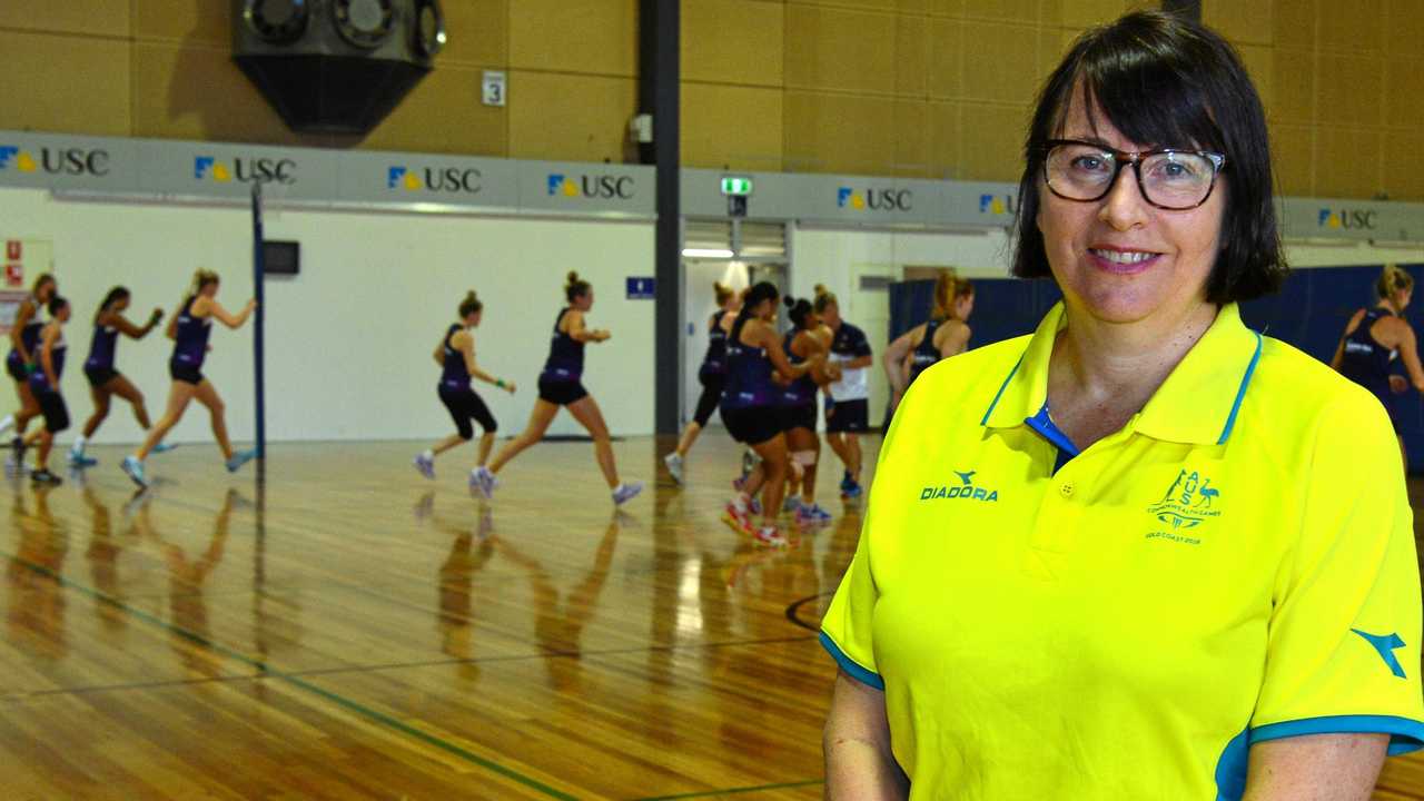 Australian netball coach Lisa Alexander at a camp Sunshine Coast University. Picture: John McCutcheon