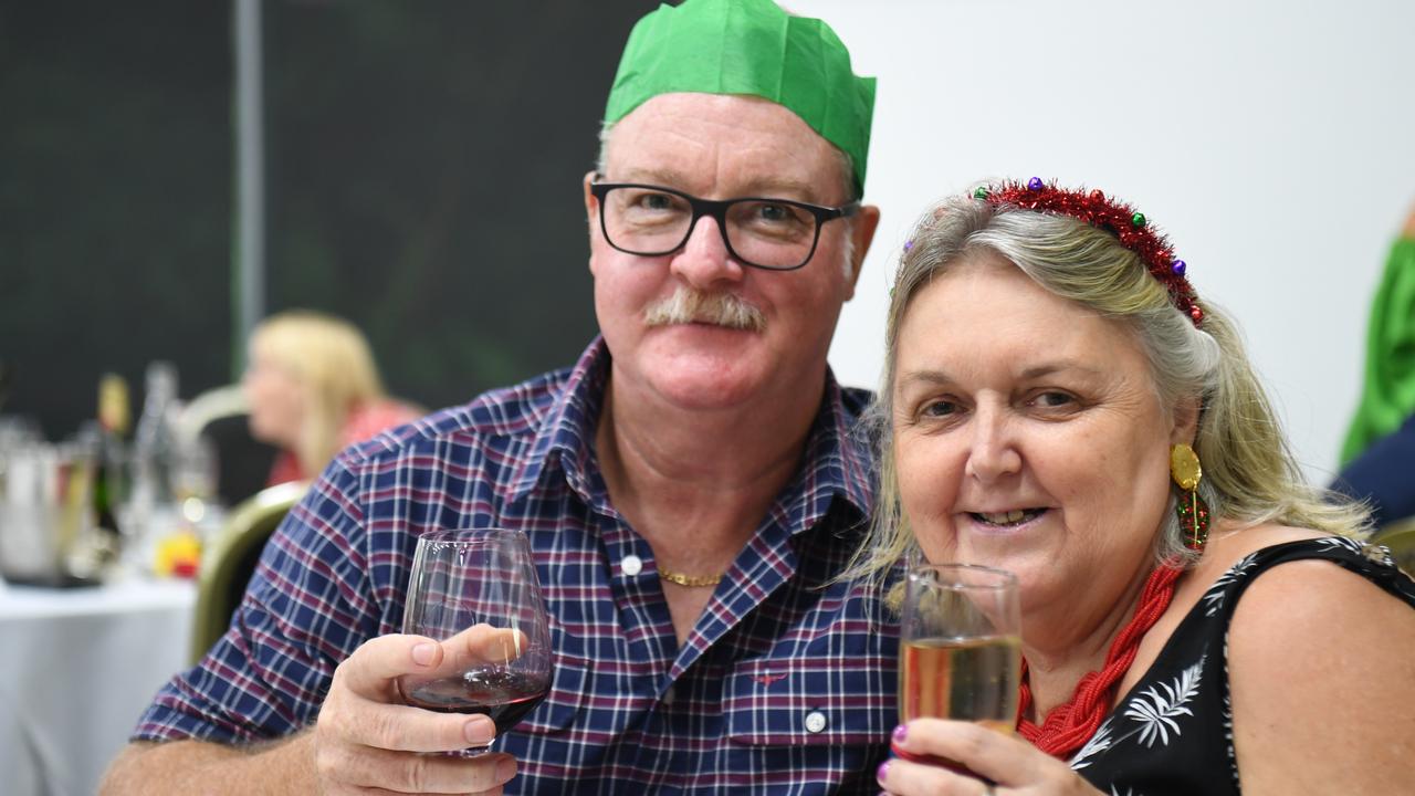 Chris and Penny Houghton enjoy Christmas lunch at Silks. Picture: (A)manda Parkinson