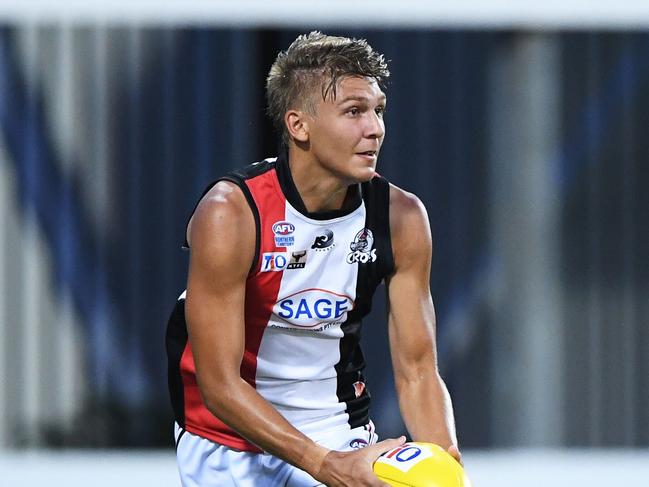 Southern Districts defender Brodie Lake has been in superlative form through the 2019-20 campaign. Picture: Felicity Elliott AFLNT/MEDIA