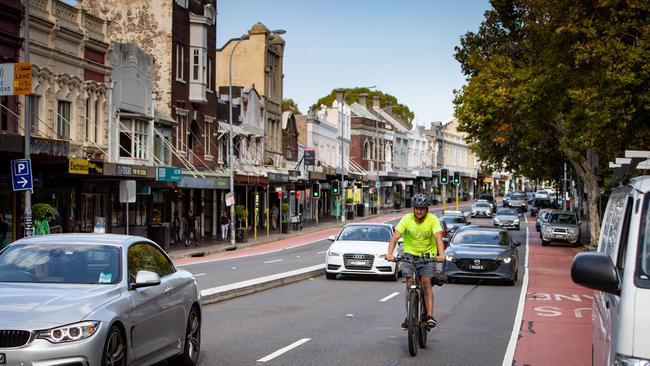 15th March 2023. The Daily Telegraph. News Paddington, Sydney, NSW, Australia. GVÃ&#149;s of Oxford Street in Paddington where there is a plan to halve the number of traffic lanes to accommodate a new cycleway on Oxford St, between Paddington Gates and Taylor Square. Pics by Julian Andrews