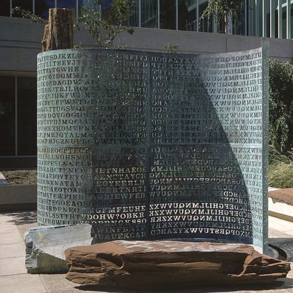 The Kryptos sculpture at the CIA headquarters in Langley, Virginia. Picture: Jim Sanborn / CC BY-SA 3.0