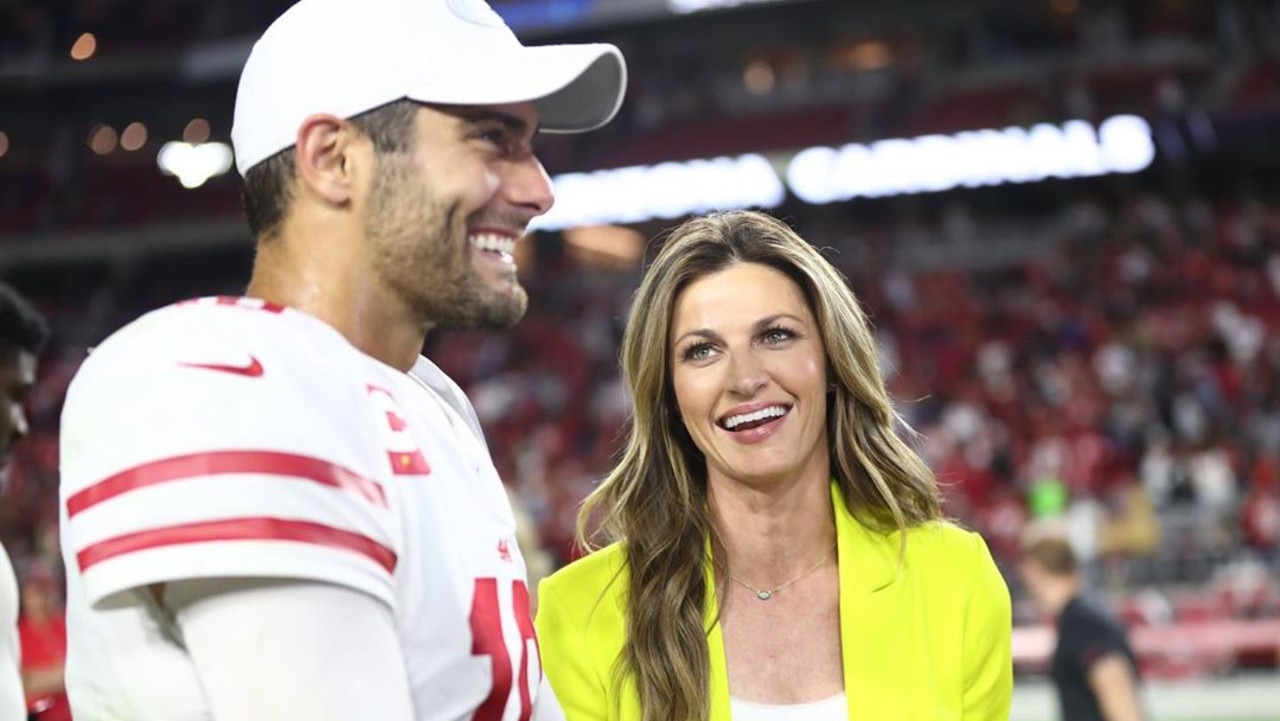 Jimmy Garoppolo interview with Erin Andrews gets her flustered after saying  “baby” - NFL - 49ers 