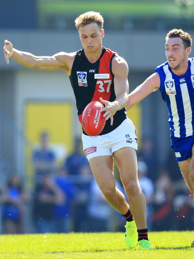 Bomber Dylan Clarke impressed again playing a run-with role on Hawk Jaeger O’Meara