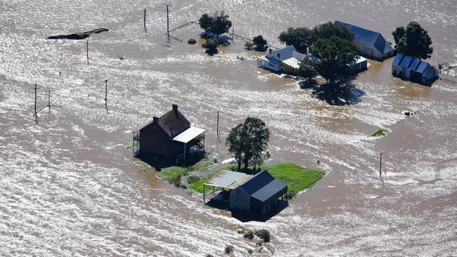 Aerial view of North Richmond where devastating floods hit the areas. Picture: NCA NewsWire / Gaye Gerard