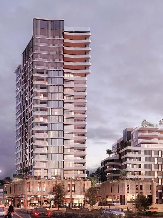 Lyon Group Australia have revealed a development application for a 23-storey high-rise residential tower dubbed West Side Gateway in Hornsby. 