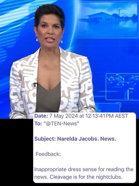 Narelda Jacobs shared an email shaming her for her on-air outfit.