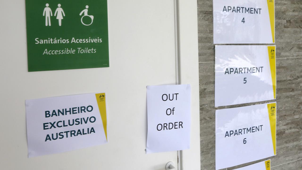 The Australian section of the Athletes village at the 2016 Rio Olympics. Picture: Cameron Tandy