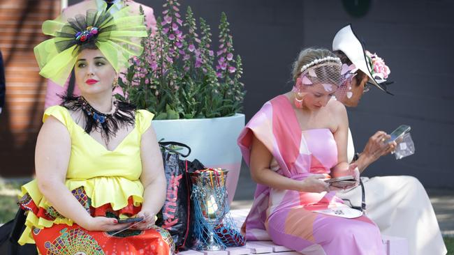 Colour pops among Fashions on the Field entrants. Picture: David Caird