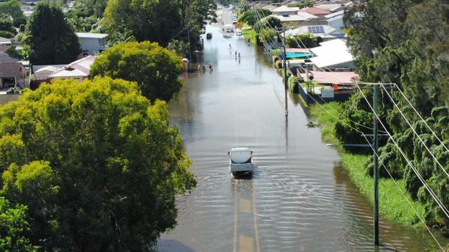 Carrs Drive at Yamba on Wednesday morning.