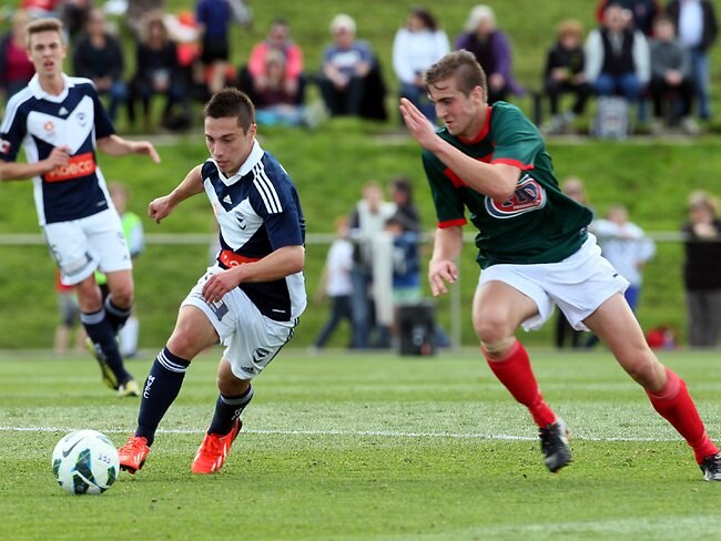 <p>Tasmania v Melbourne Victory. Picture: Kim Eiszele</p>