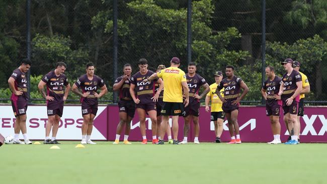 Brisbane Broncos pre-season training from Clive Berghofer Field. Picture: Zak Simmonds