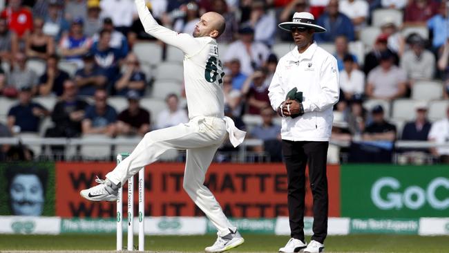 Nathan Lyon was below his best at Old Trafford, but with the mitigation of a split spinning finger.