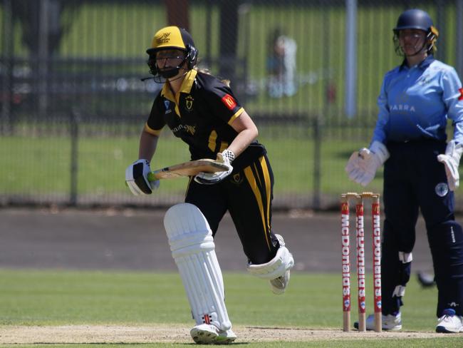 Blacktown’s Abigail Whiting takes off for a run in the Brewer Shield. Picture Warren Gannon Photography