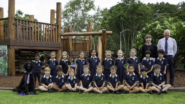 My First Year. Matthew Flinders Anglican College Prep M with Mr Andrew Garret and Mrs Freya Bell. Picture: Contributed.