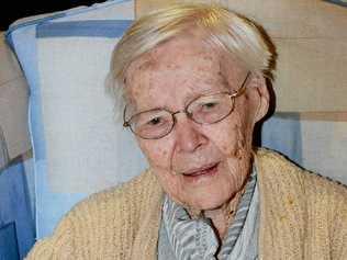 MISSED: Lillian Reimers celebrates her 105th birthday at Riverview Gardens. The former Toowoomba region woman died peacefully on Christmas Eve, aged 106. Picture: Kate Czerny