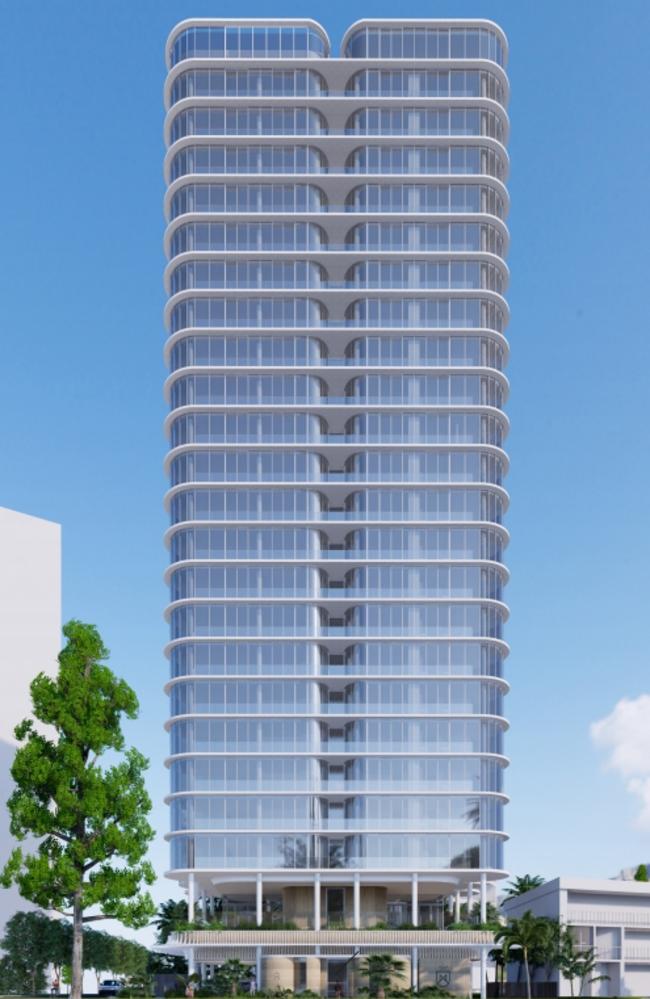 Artist impression of the proposed Monaco tower in Main Beach from Ignite Projects.