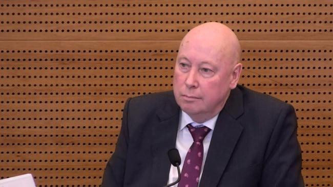 APRA's Stephen Glenfield appearing at the financial services royal commission. Picture: Supplied.