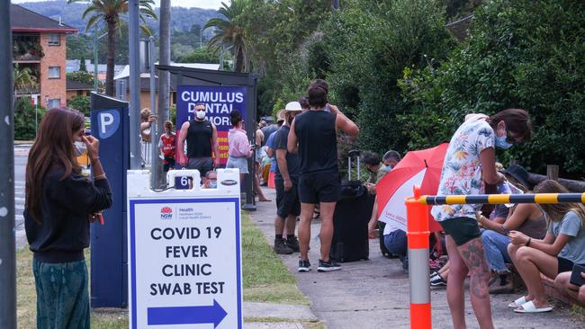 The Lismore Base Hospital Covid testing clinic has waits upwards of 3 hours.