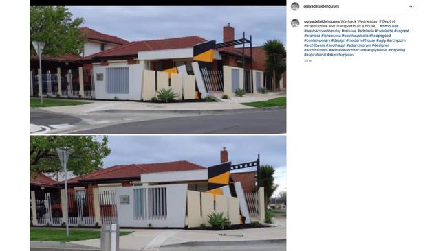 Drawing inspiration from infrastructure. Picture: Instagram/UglyAdelaideHouses