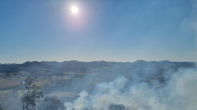 Fire at Amamoor continues to burn. Picture: Kandanga Rural Fire Bridgade.