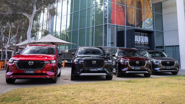 Mazda’s imposing CX range of SUVs. Picture: Supplied