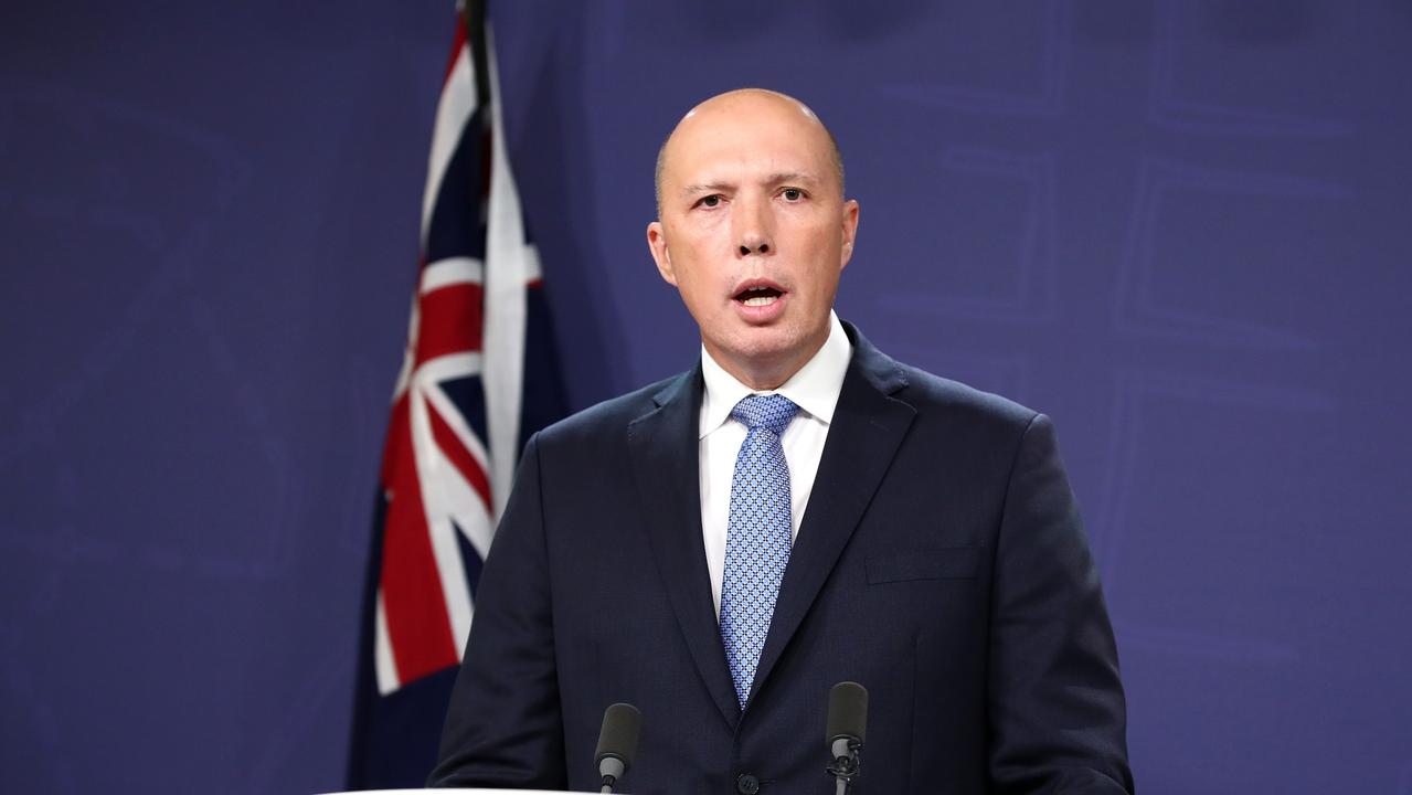 Defence Minister Peter Dutton said Australia wants China to be a “good neighbour”. Picture: Cameron Spencer/Getty Images