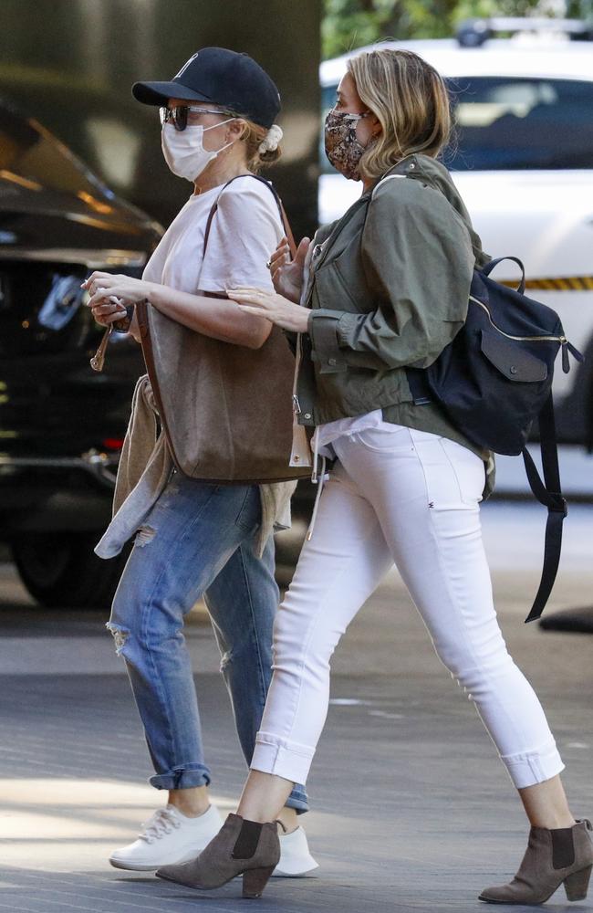 Kylie and Dannii Minogue have been reunited after months apart. Picture: Media Mode