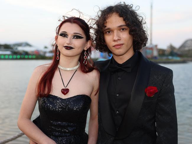Eve McCutcheon and Macklin Berry at the Southport State High School Formal at SeaWorld. Picture, Portia Large.