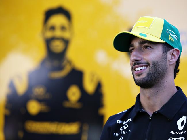 MELBOURNE, AUSTRALIA - MARCH 12: Daniel Ricciardo of Australia and Renault Sport F1 talks in the Paddock during previews ahead of the F1 Grand Prix of Australia at Melbourne Grand Prix Circuit on March 12, 2020 in Melbourne, Australia. (Photo by Charles Coates/Getty Images)