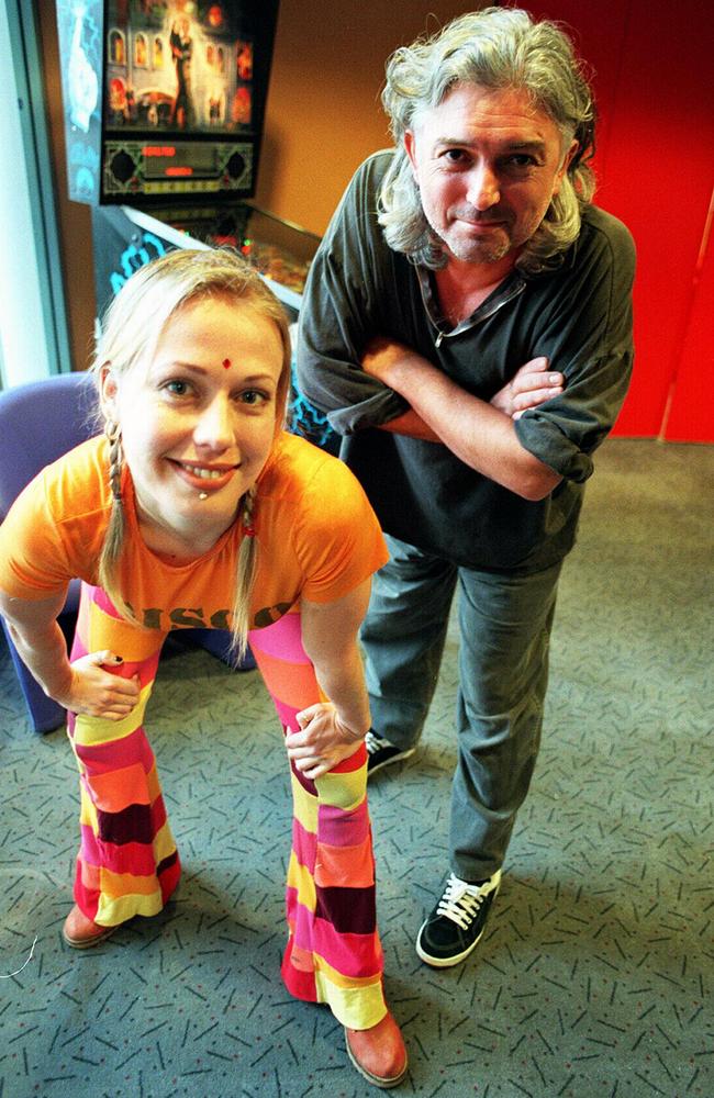 Frolows with Def FX singer Fiona Horne at Triple J studios.