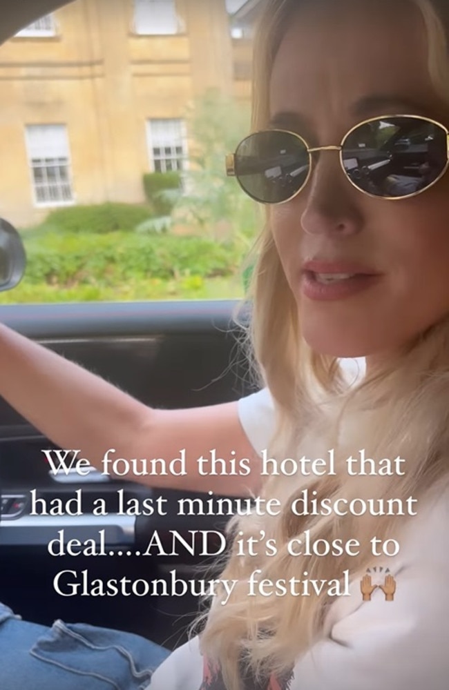 Jackie ‘O’ Henderson was shocked when she turned up to her Glastonbury hotel. Picture: Instagram/jackieo_official