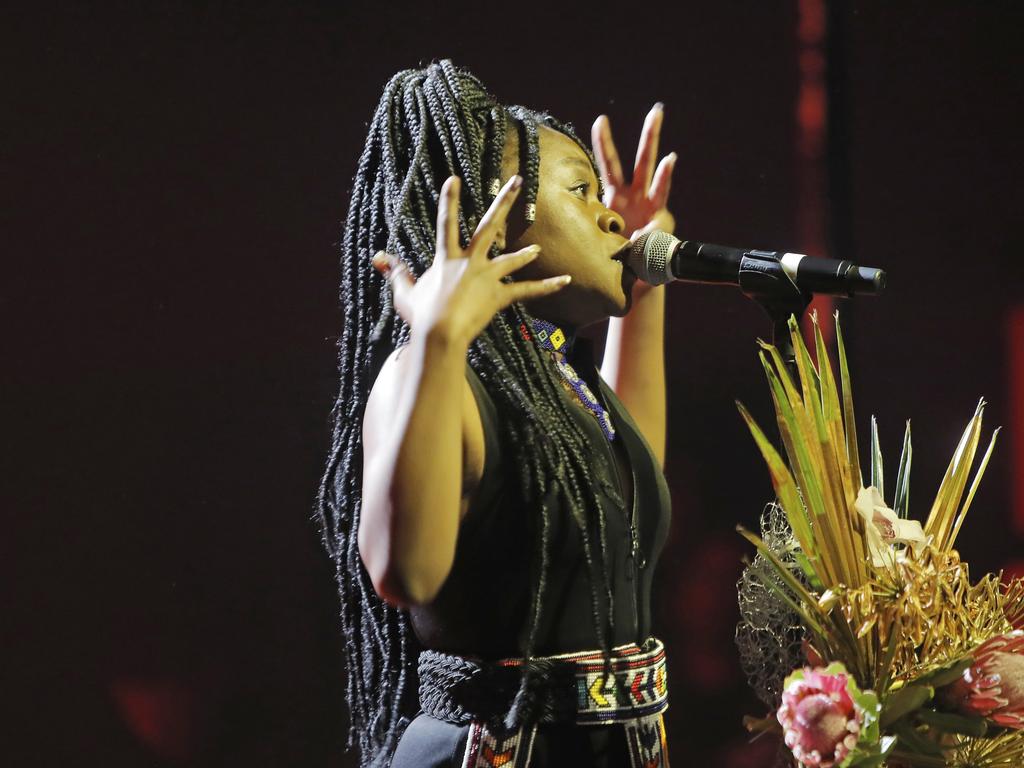 Sampa The Great performs at Dark Mofo's Night Mass at the Odeon Theatre. Picture: PATRICK GEE