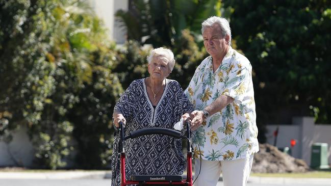 Peter Foster on the Gold Coast with his mother Louise. Picture: Tertius Pickard.