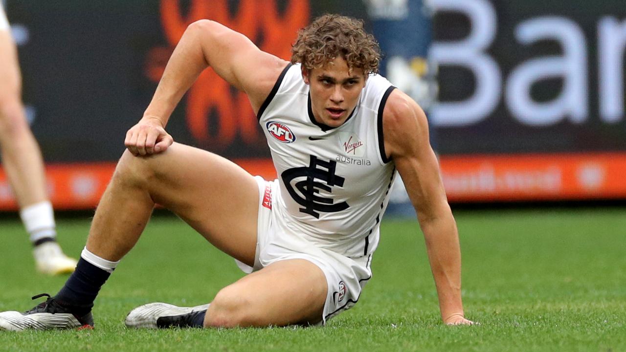 Curnow first hurt his knee midway through 2019. Picture: AAP Image/Richard Wainwright