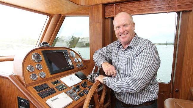 Brett Thurley aboard one of his Clipper Motor Yachts.