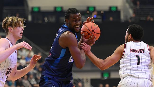 Ariel Hukporti is on his way back from an achilles injury. Picture: Albert Perez/Getty Images for NBL