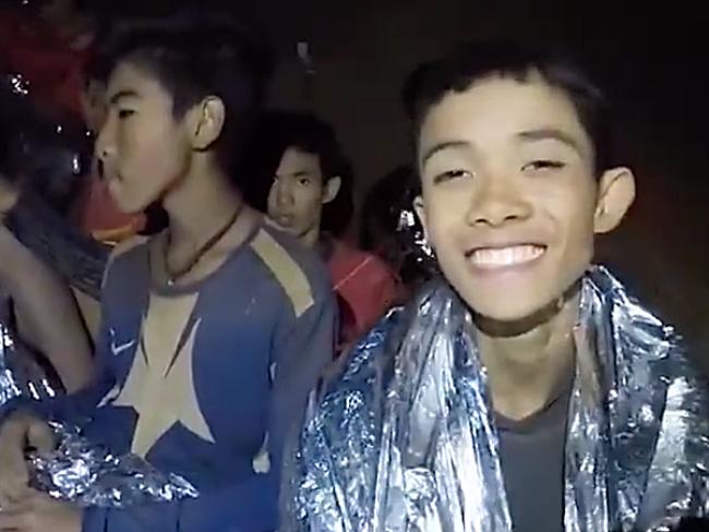 The 12 boys, aged 11 to 16, are stuck in the flooded Tham Luang cave in Khun Nam Nang Non Forest Park in Chiang Rai, Thailand, as heavy rains approach. Picture: Thai Navy SEALs via Getty Images