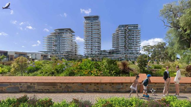 How the towers would look from Fullarton Rd. Picture: Hames Sharley / URPS